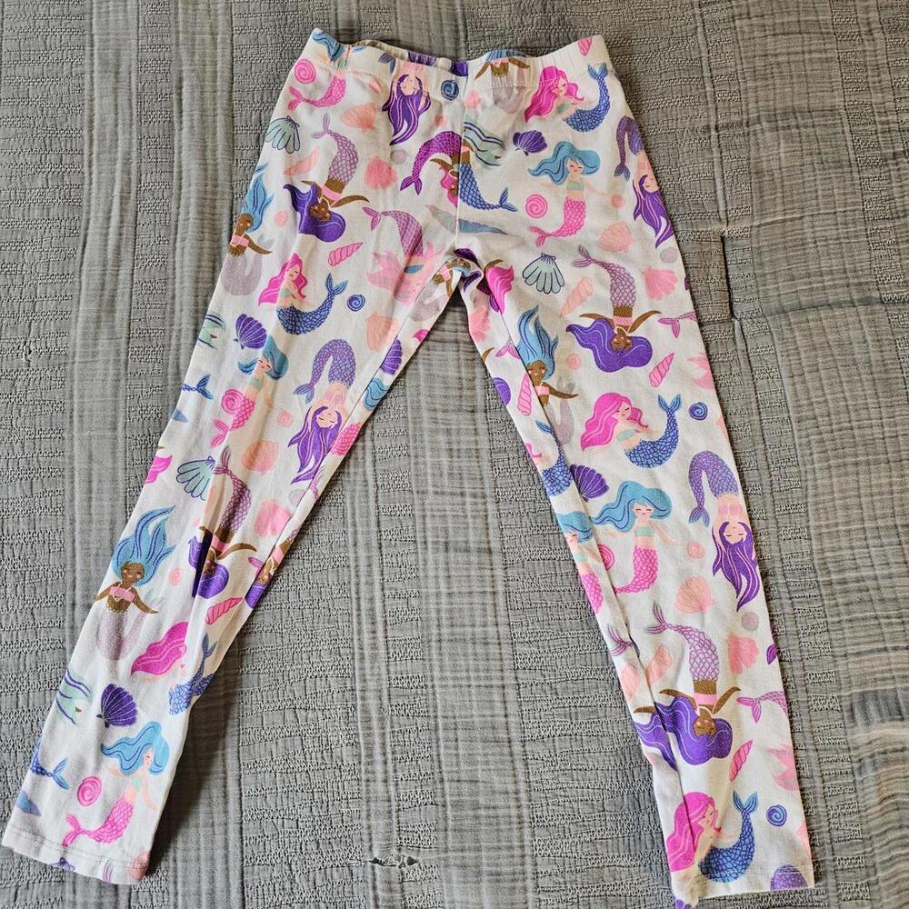 FabKids Girls' Medium Leggings with Mermaid Print